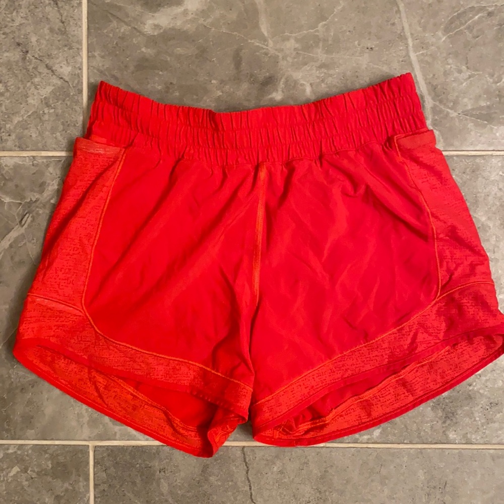 Lululemon Hottie Hot HW 4” Red Shorts